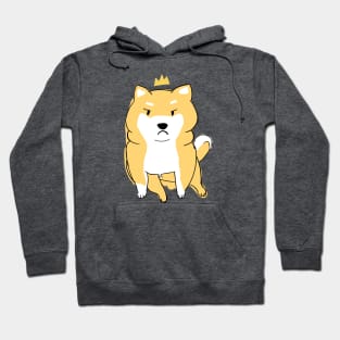 Angry Chibi Shiba With a Crown Hoodie